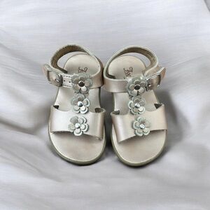 FootMates Metallic Floral Kids Sandals